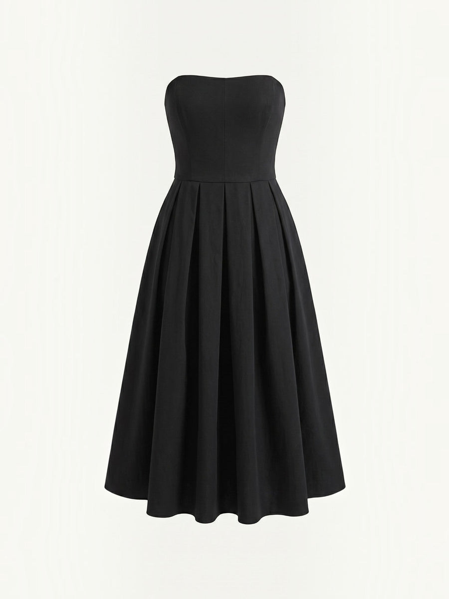 Yanna Bandeau-Midikleid mit Faltenrock