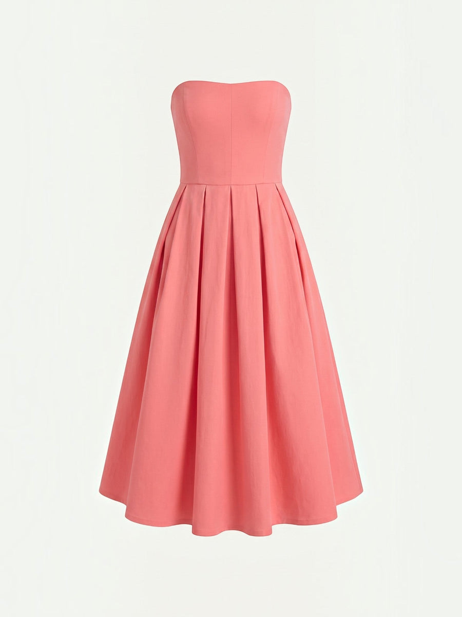 Yanna Bandeau-Midikleid mit Faltenrock