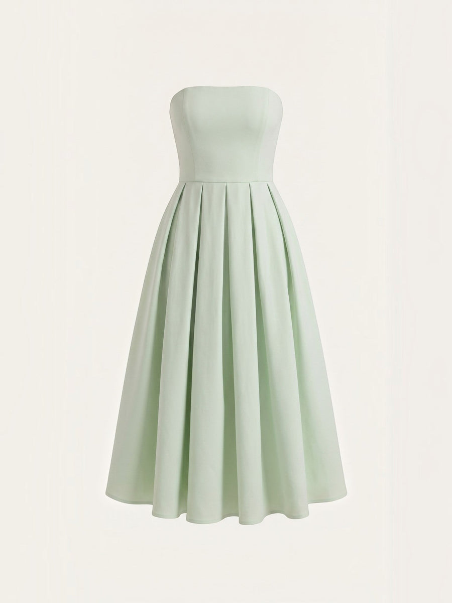 Yanna Bandeau-Midikleid mit Faltenrock