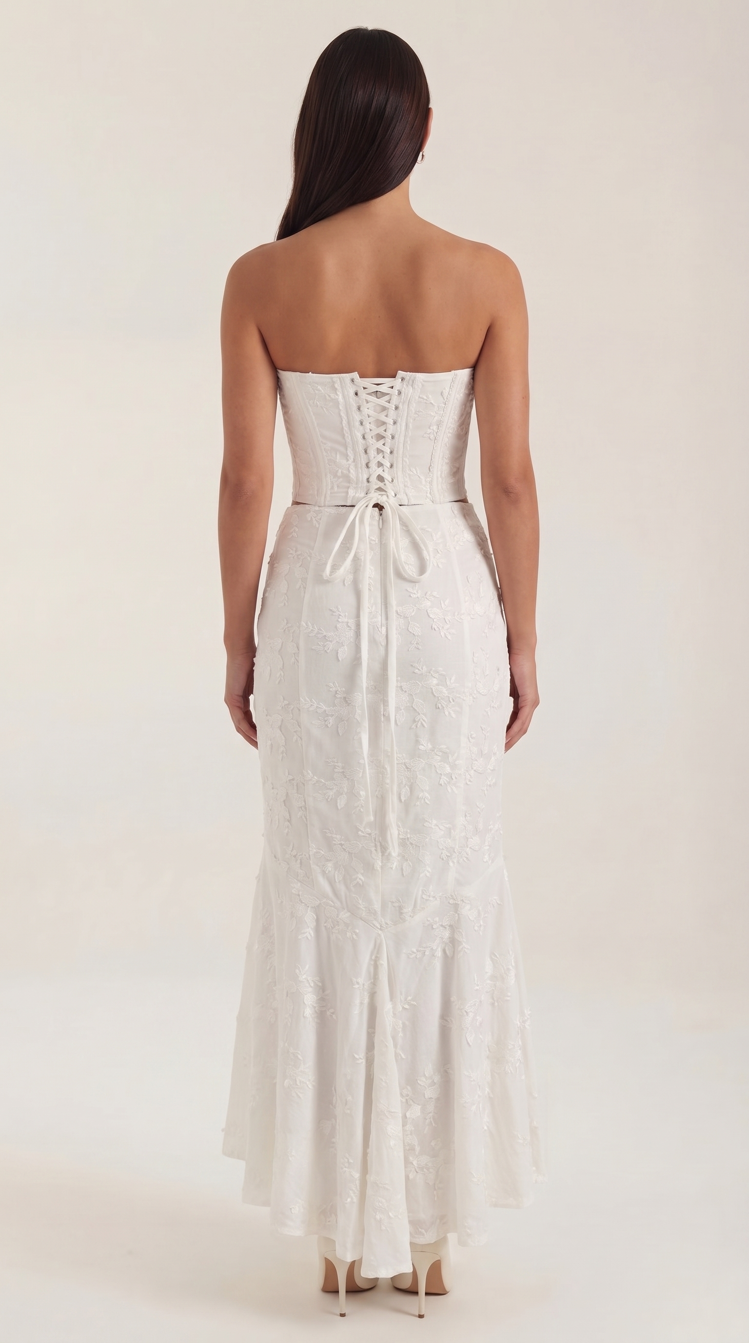 Anastasia Korsett-Spitzen-Maxikleid