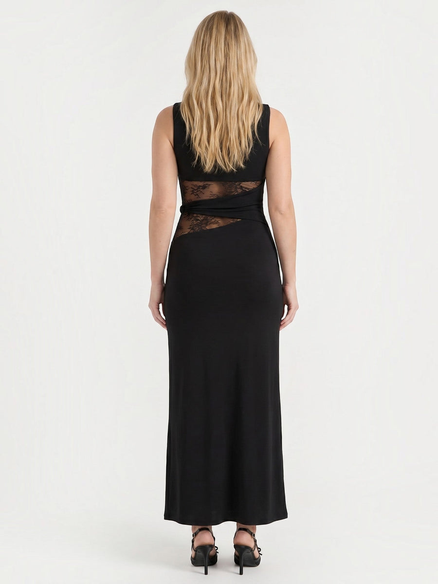 Riley Maxikleid mit Spitzeneinsatz an der Taille
