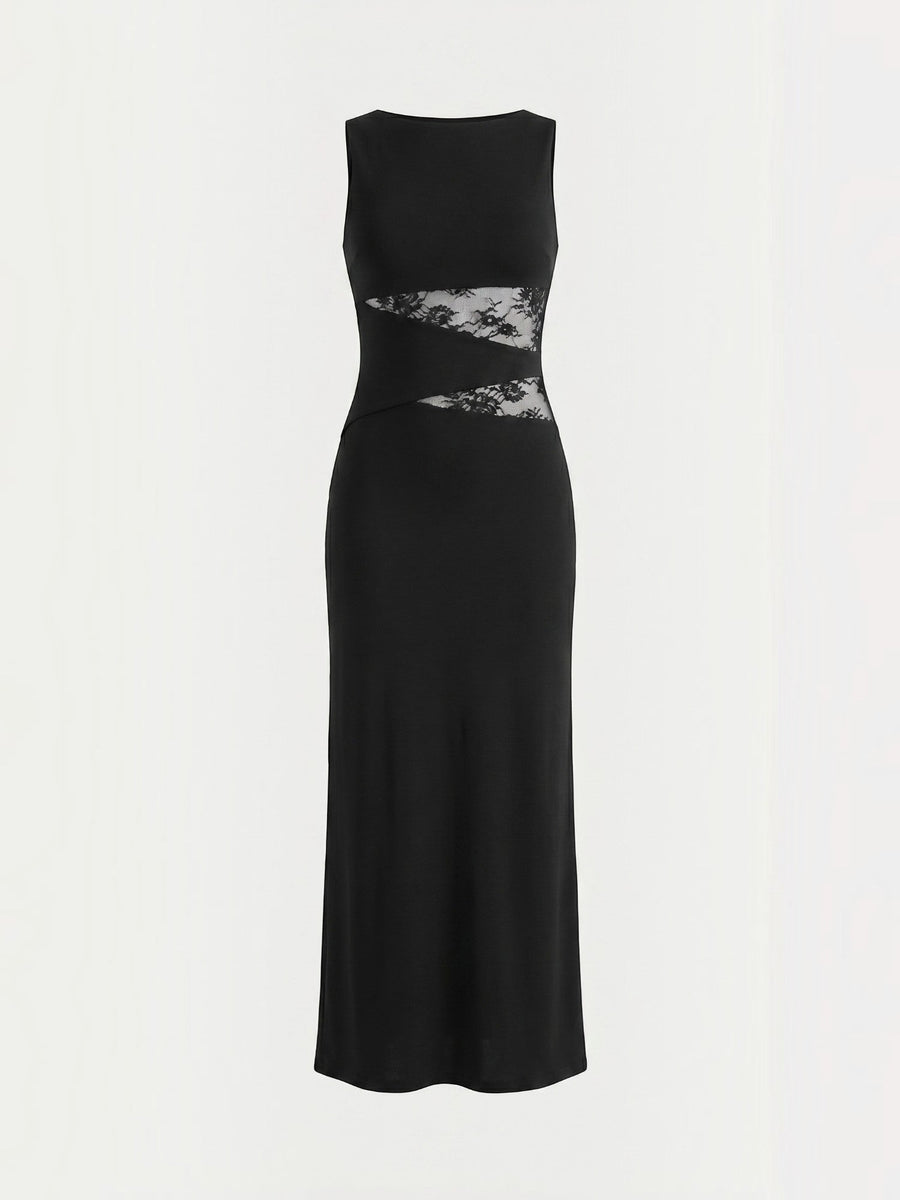 Riley Maxikleid mit Spitzeneinsatz an der Taille