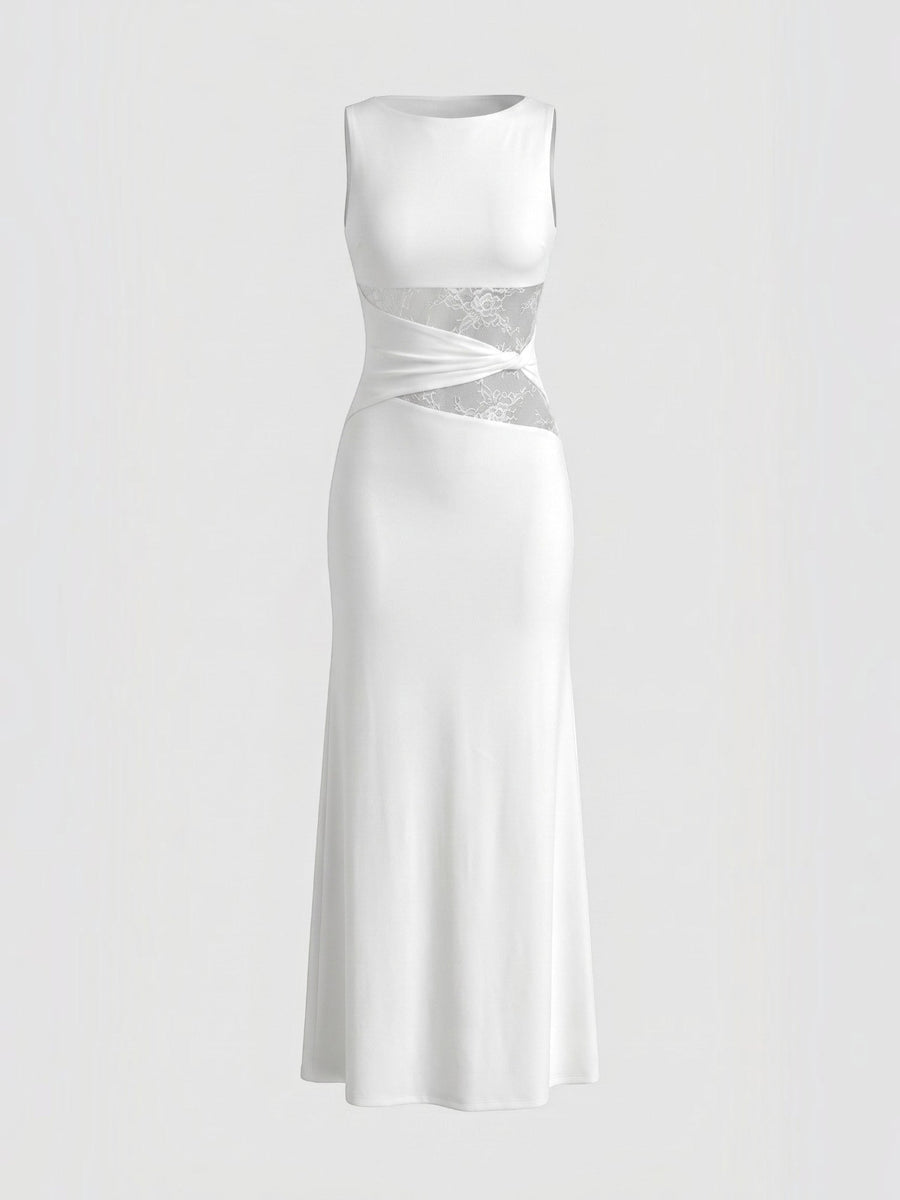 Riley Maxikleid mit Spitzeneinsatz an der Taille