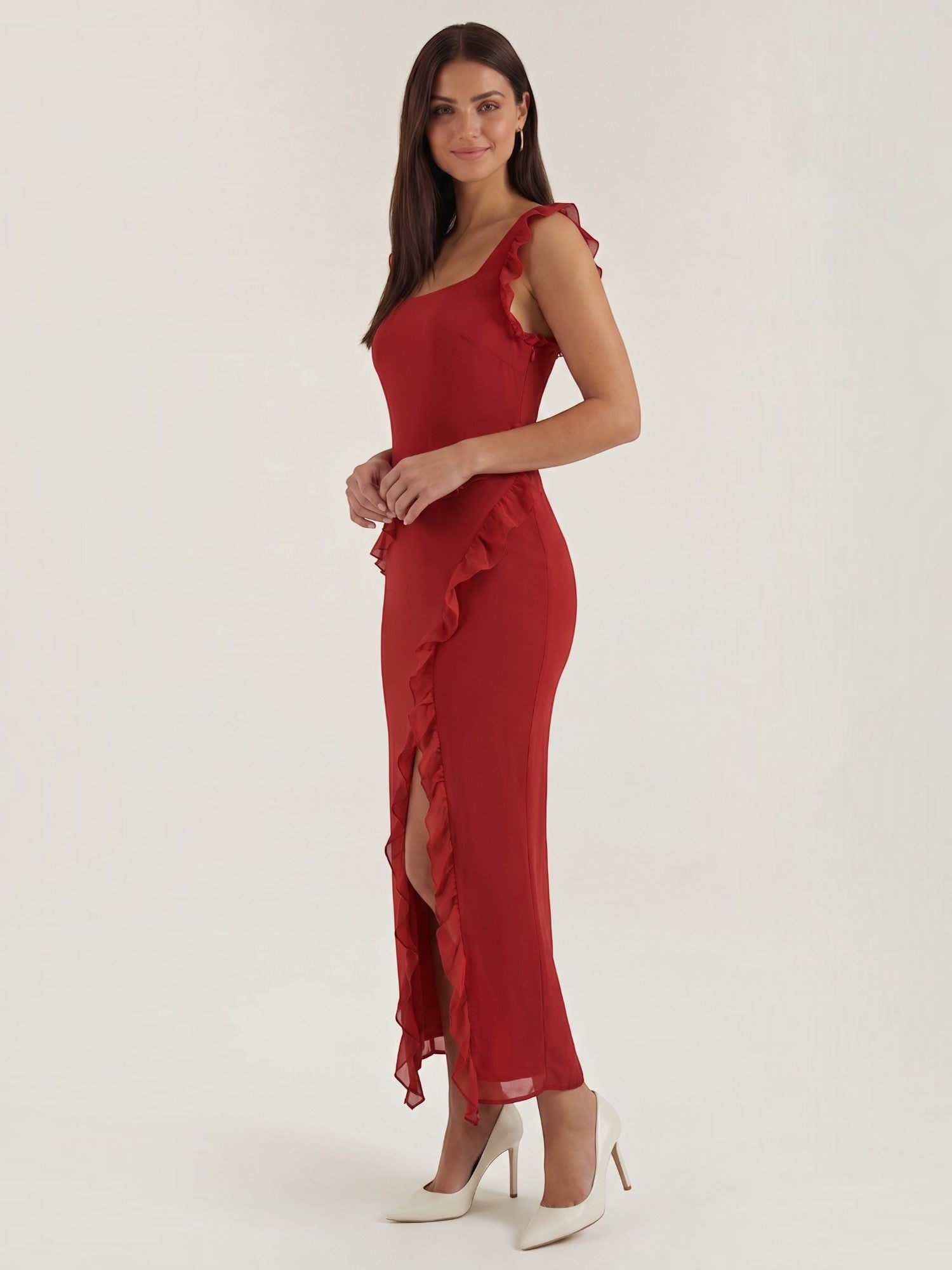 Susan Maxikleid mit Rüschen