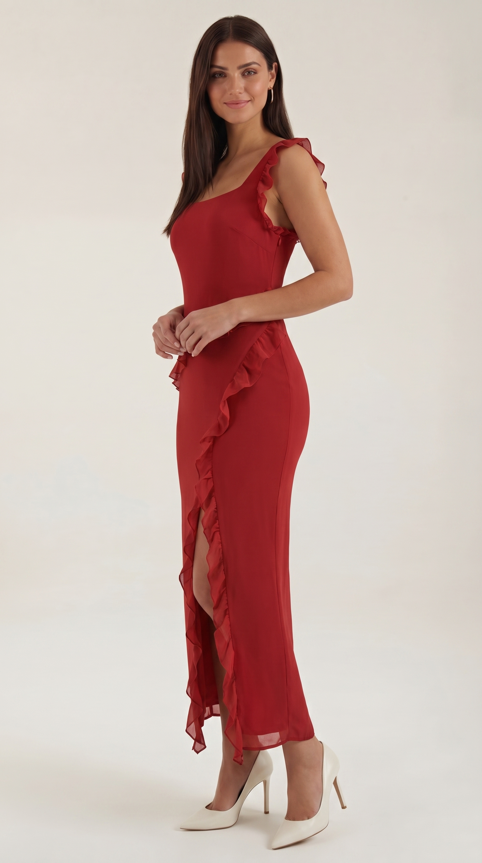 Susan Maxikleid mit Rüschen