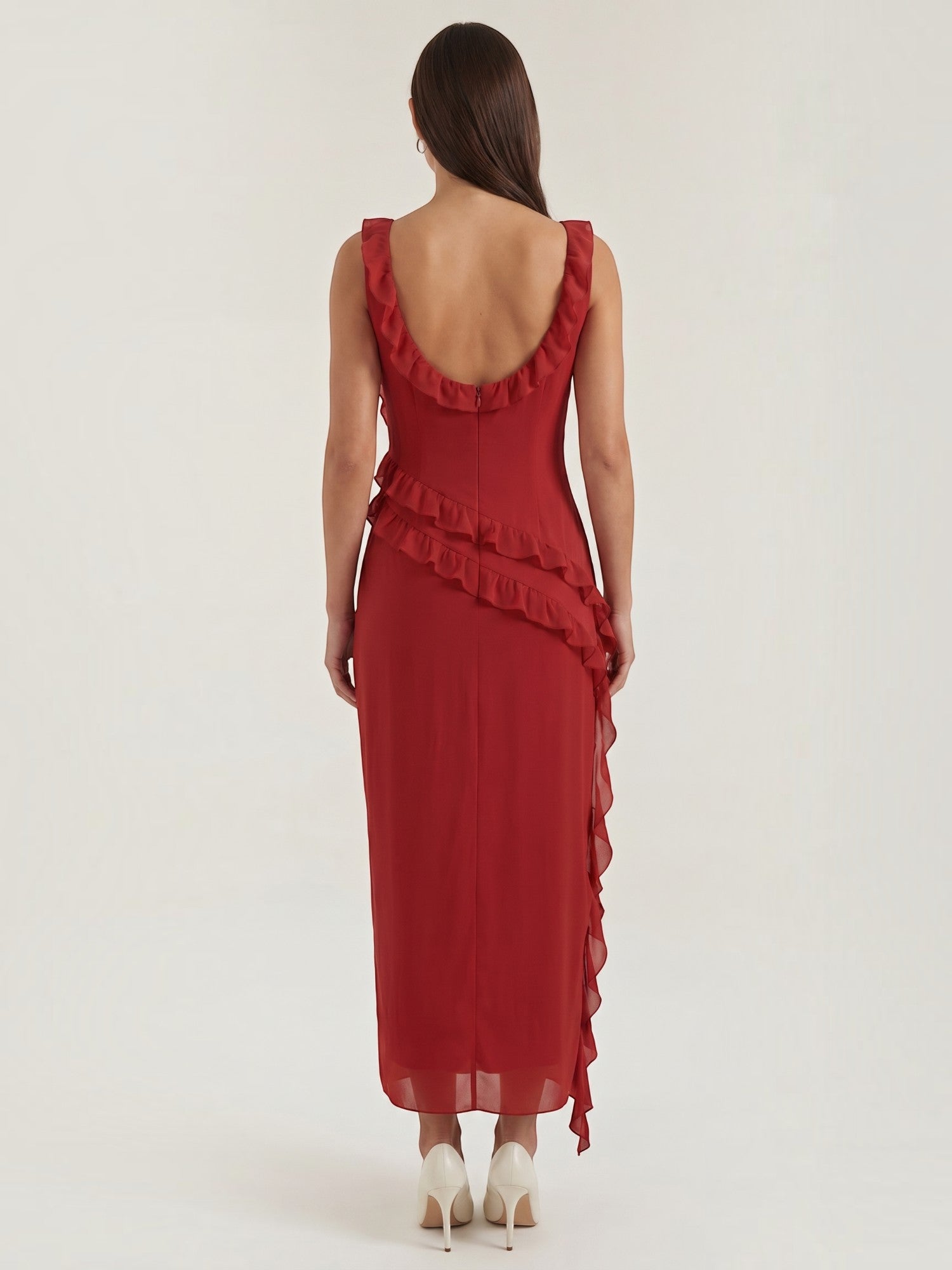 Susan Maxikleid mit Rüschen