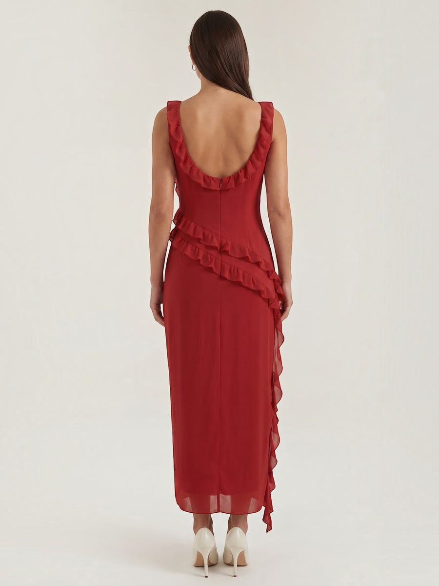Susan Maxikleid mit Rüschen