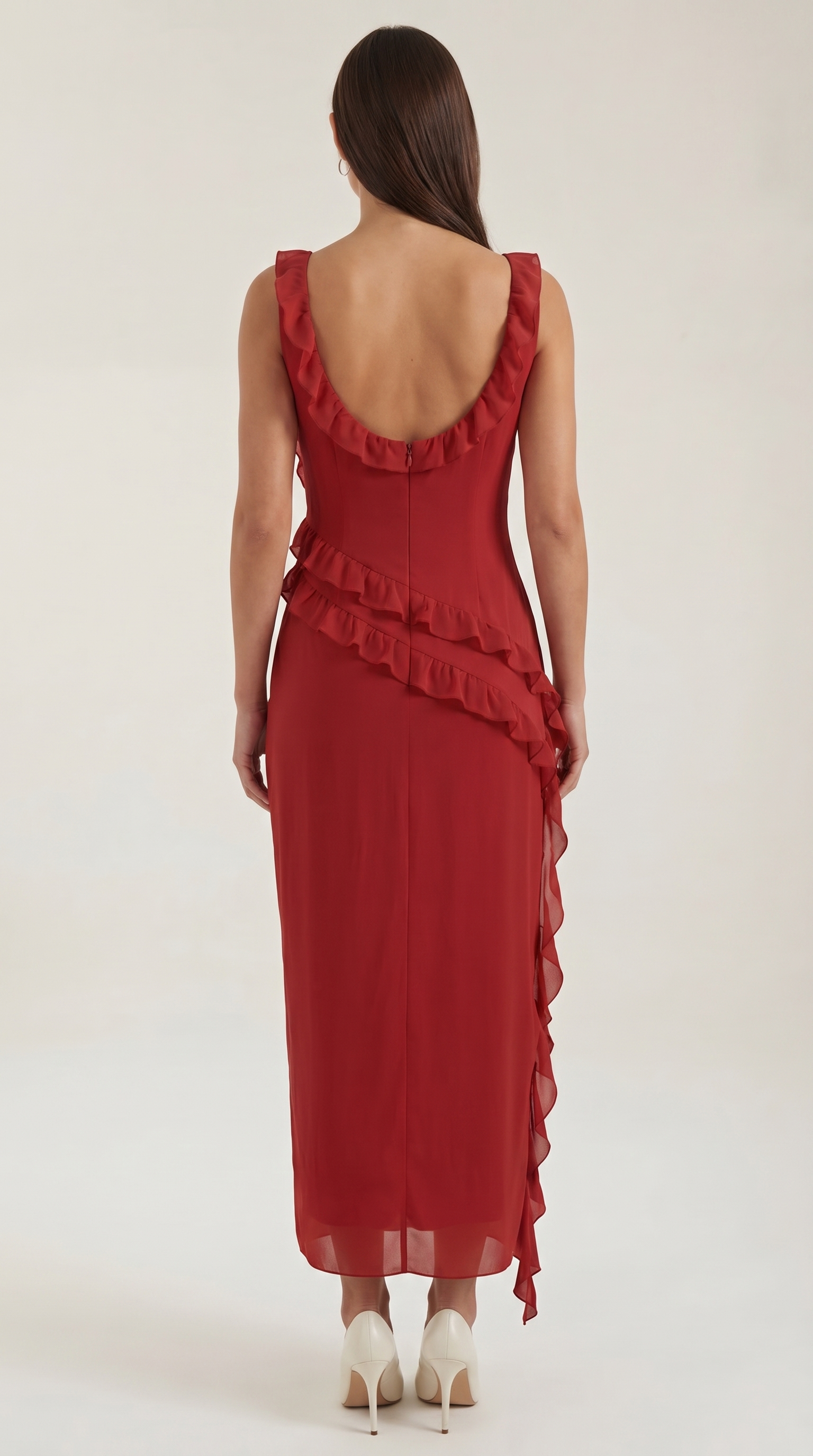 Susan Maxikleid mit Rüschen