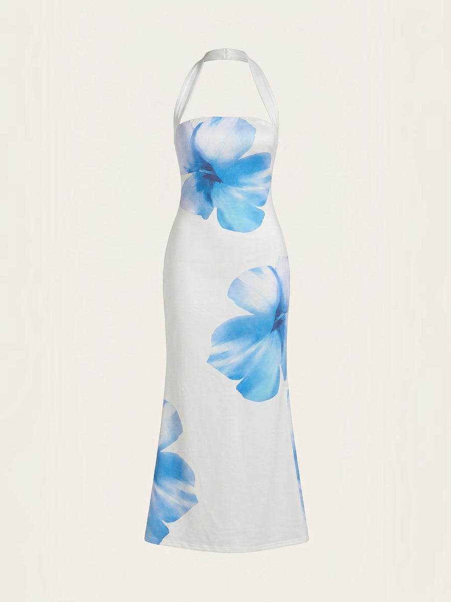 Remi Neckholder-Maxikleid mit Blumenprint
