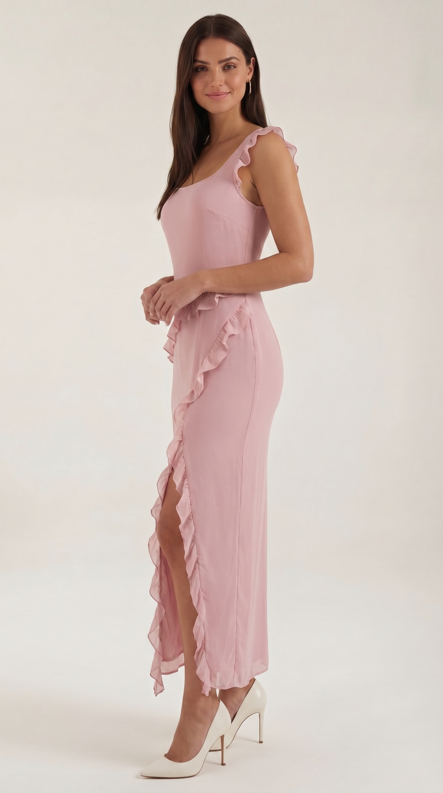 Susan Maxikleid mit Rüschen