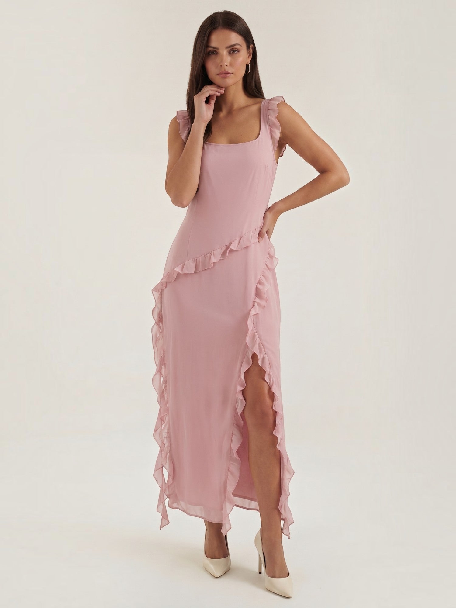 Susan Maxikleid mit Rüschen