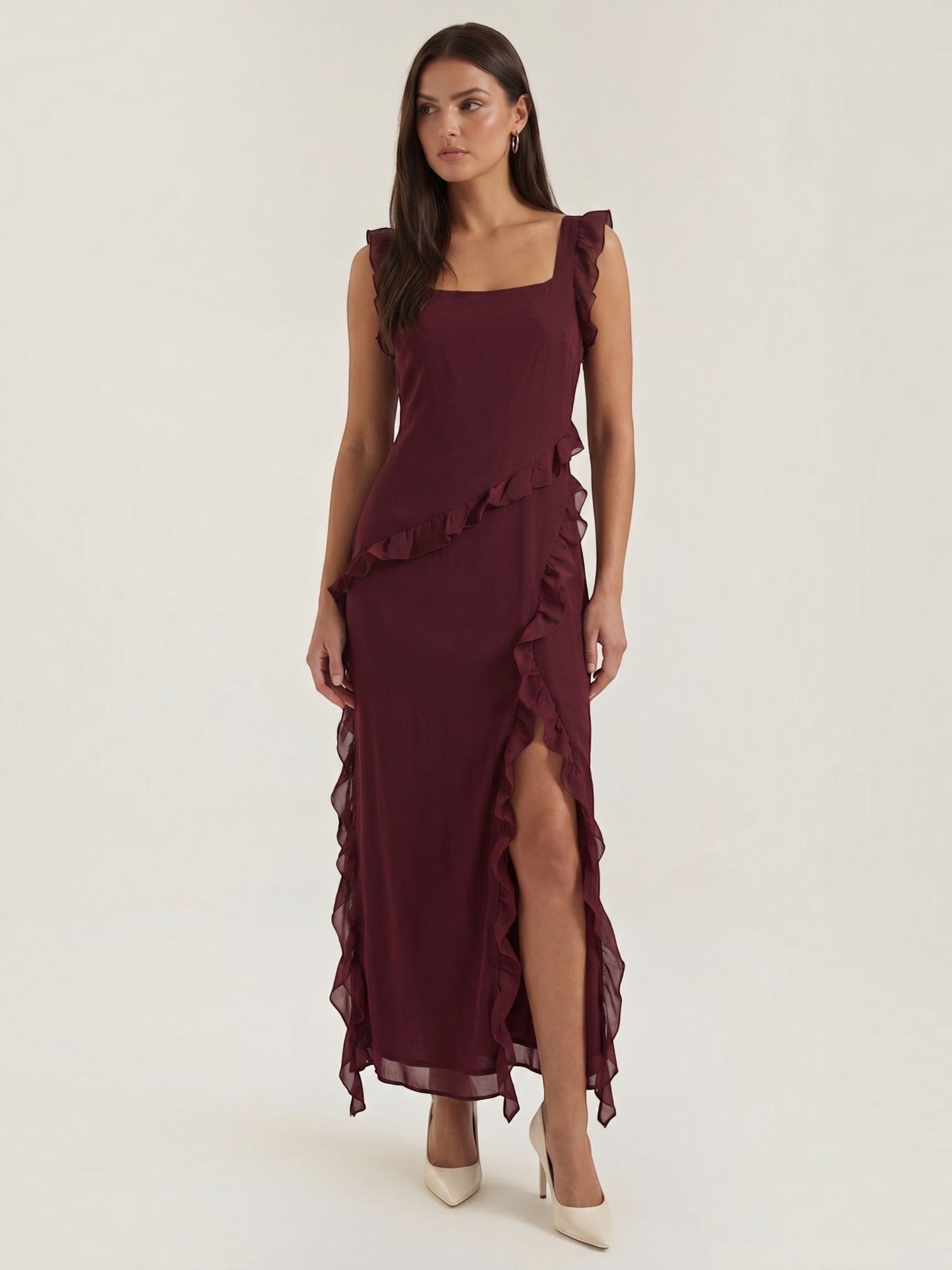 Susan Maxikleid mit Rüschen
