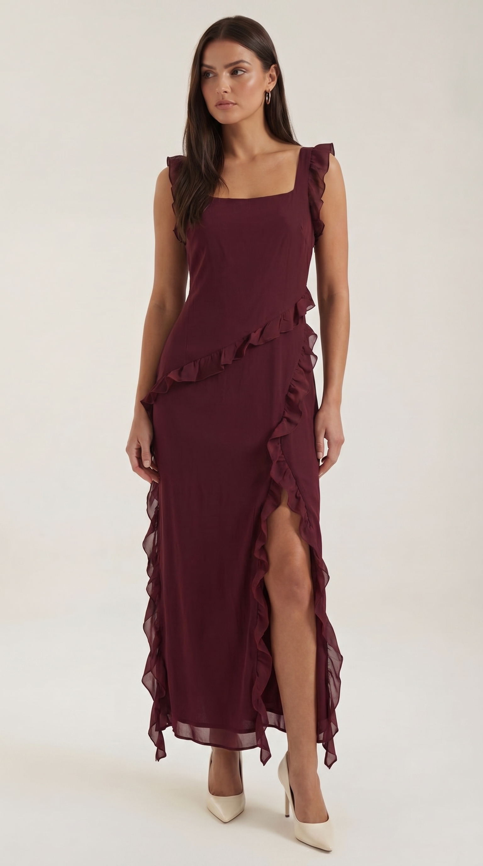Susan Maxikleid mit Rüschen