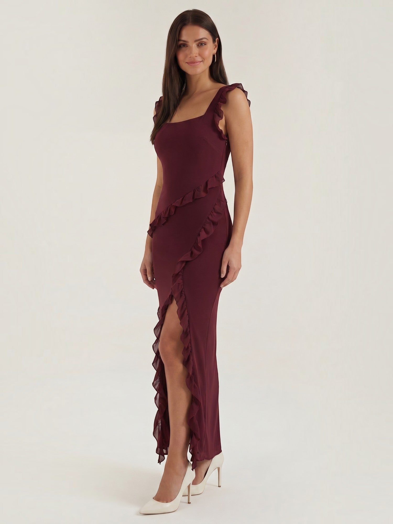 Susan Maxikleid mit Rüschen