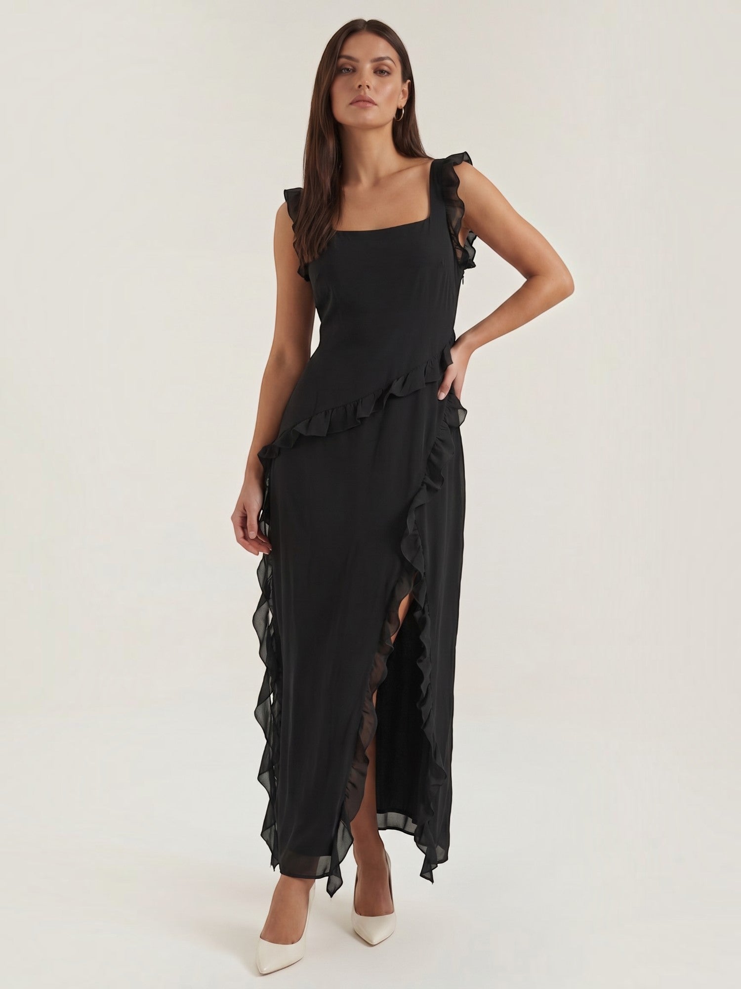 Susan Maxikleid mit Rüschen