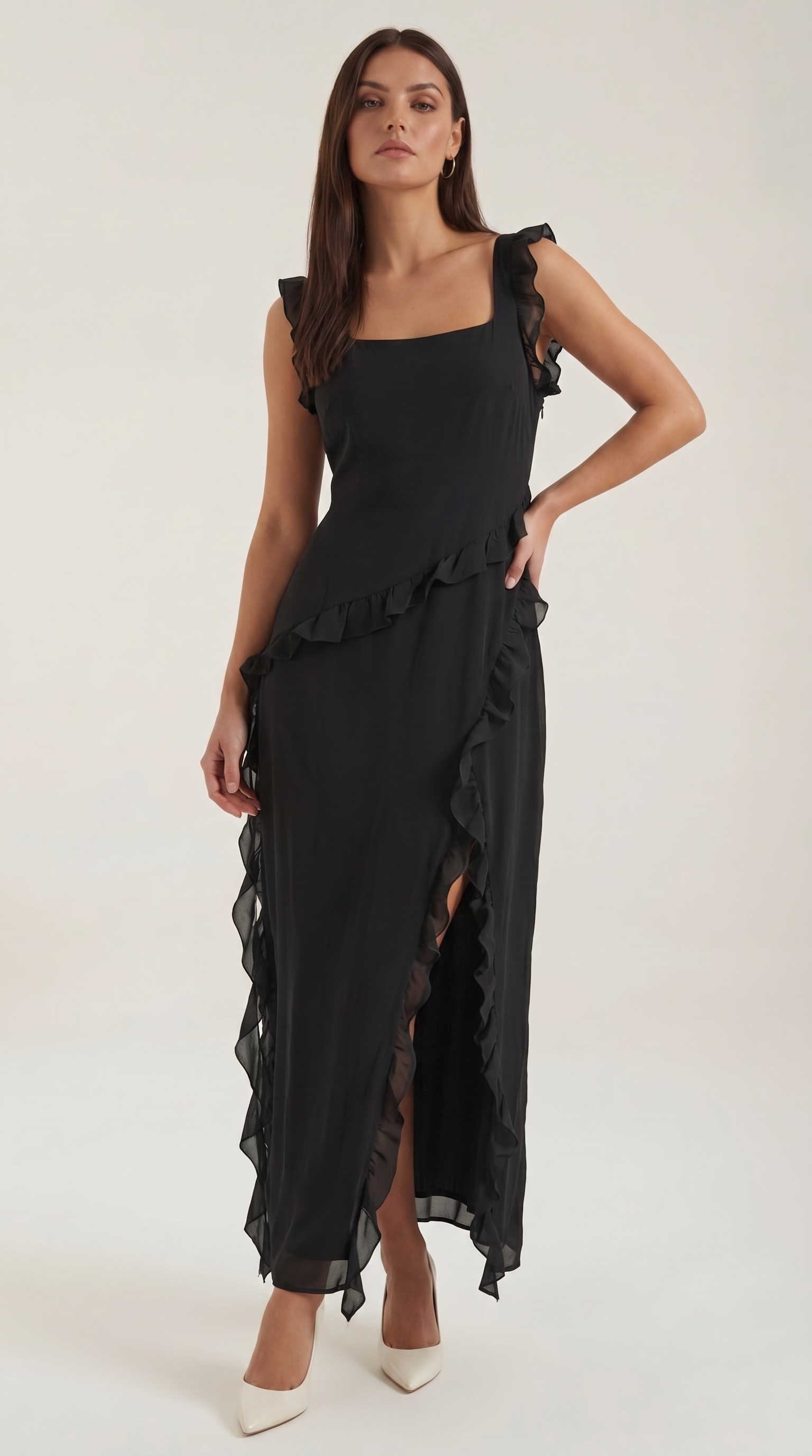Susan Maxikleid mit Rüschen