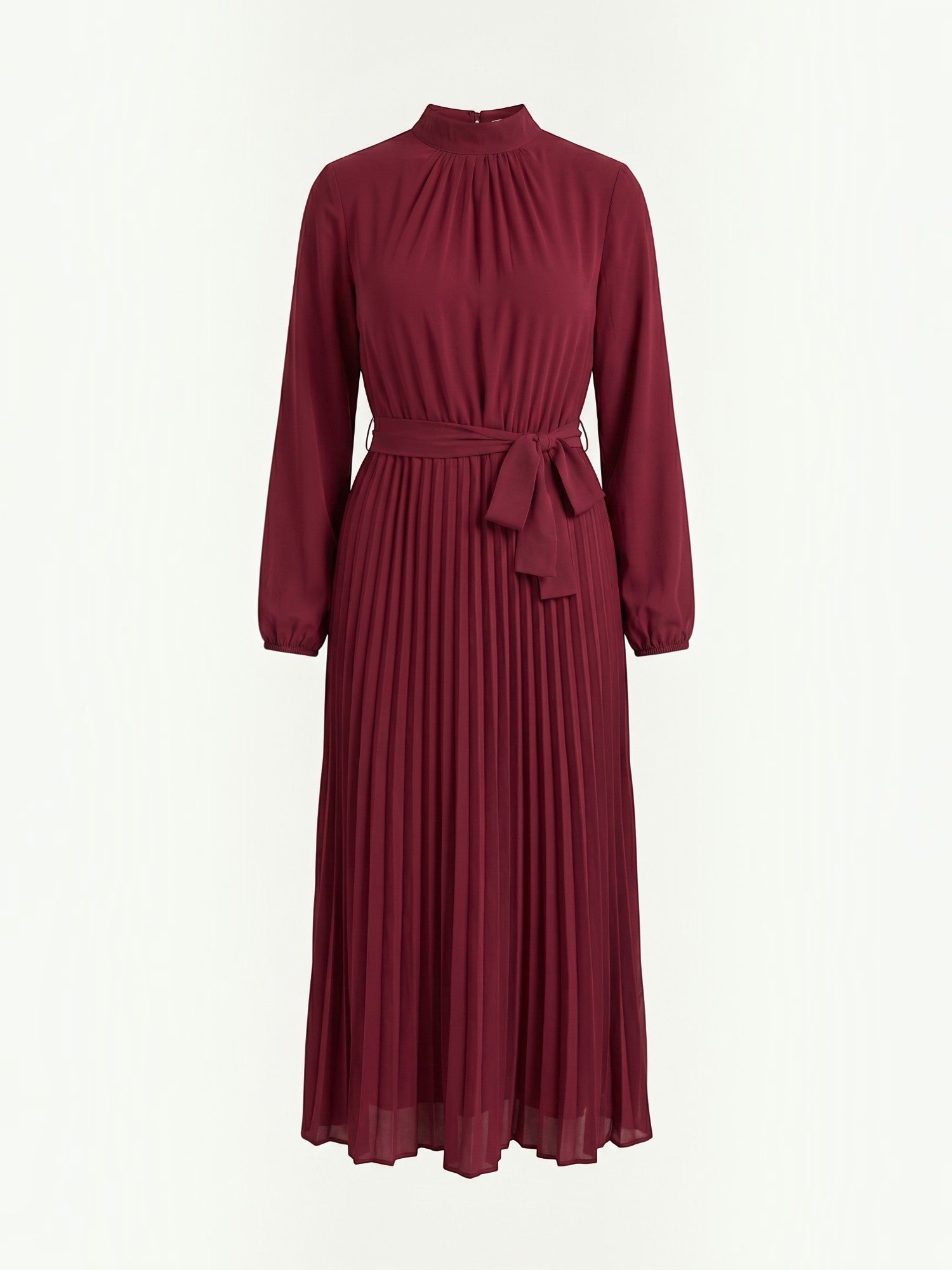 Misty Midi-Plisseekleid mit Bindegürtel