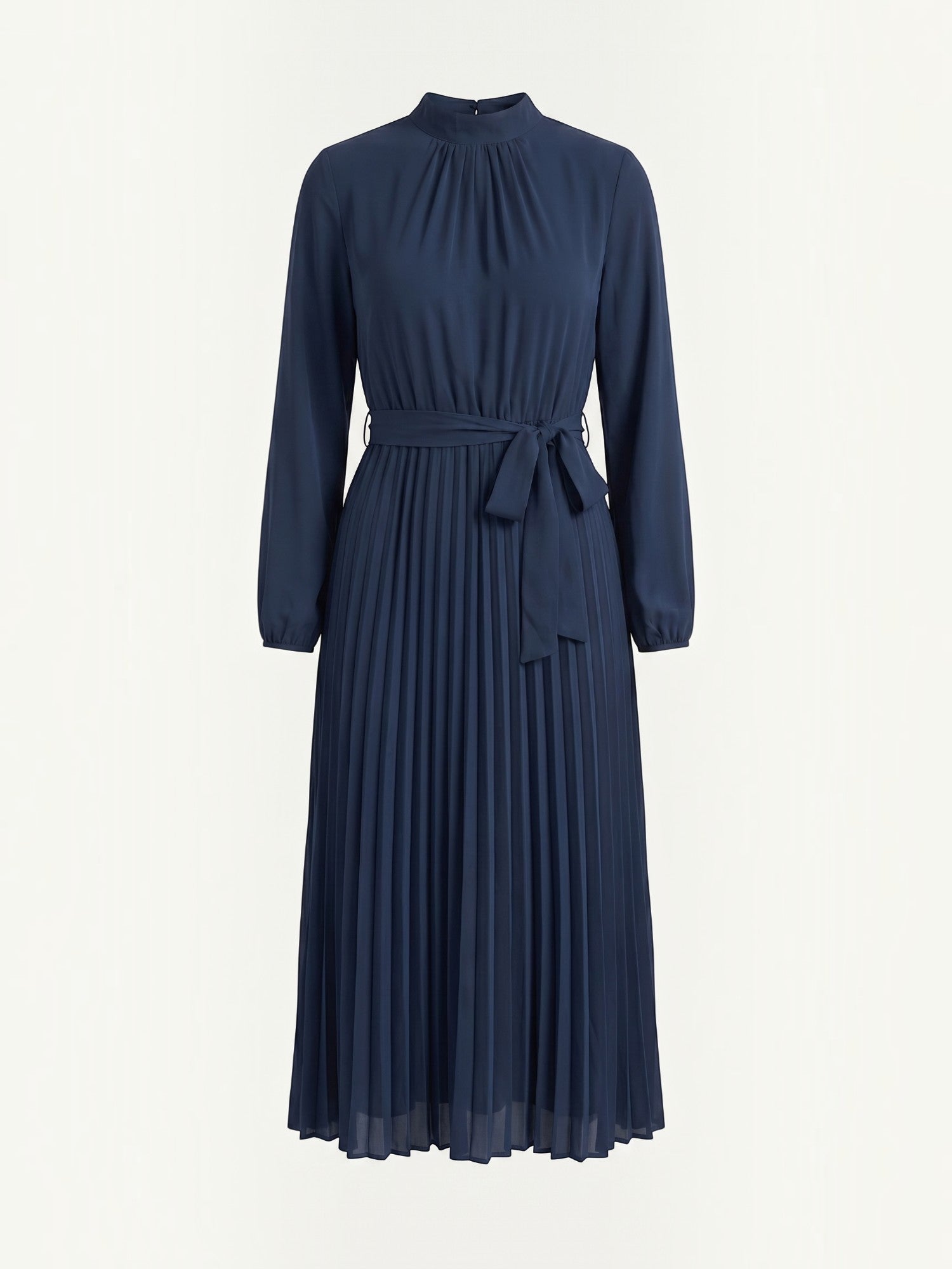 Misty Midi-Plisseekleid mit Bindegürtel