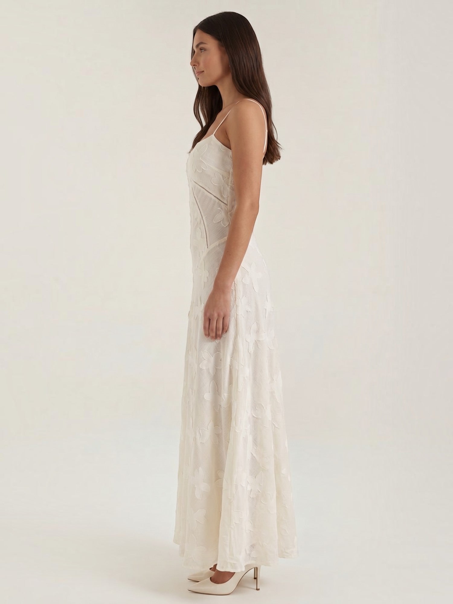 Arabelle Maxikleid mit Jacquard-Stoff