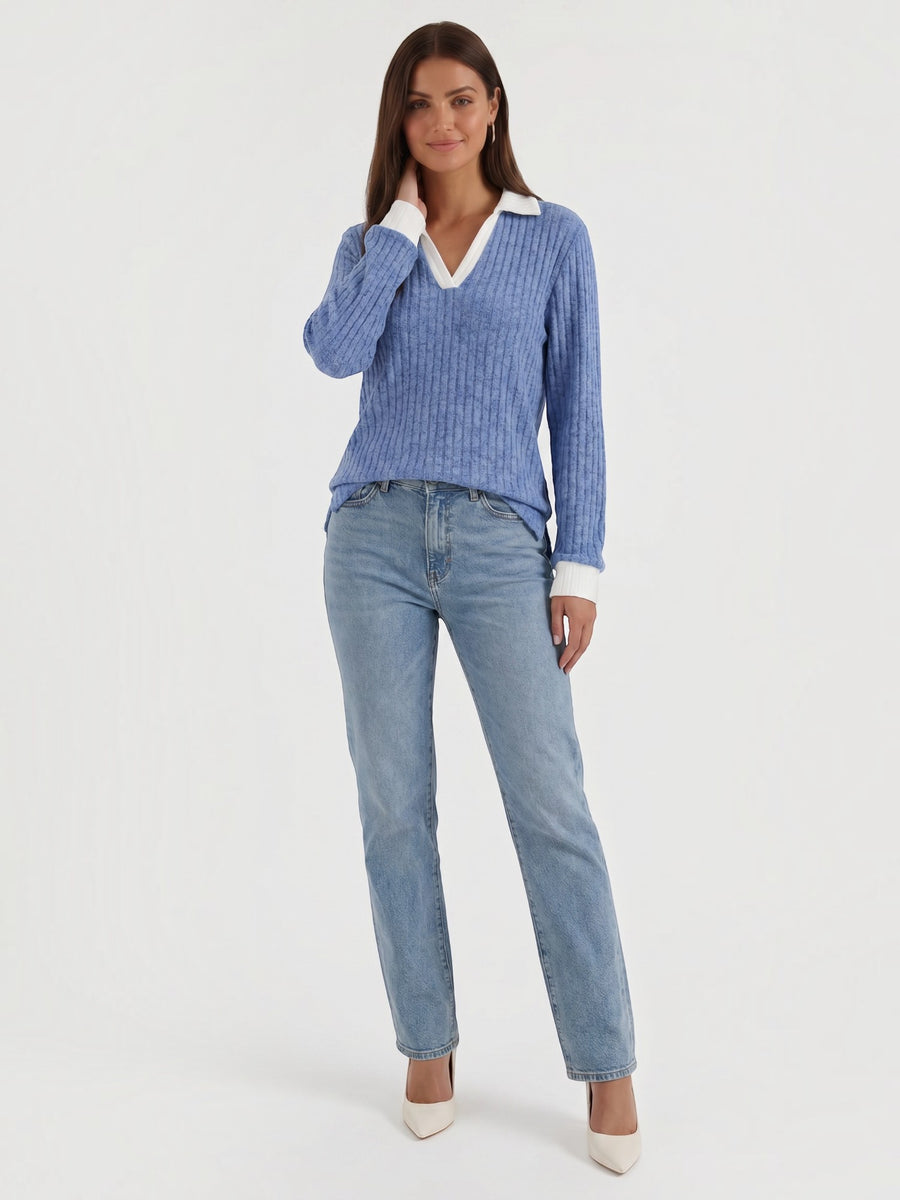 Althea Strickpullover mit V-Ausschnitt