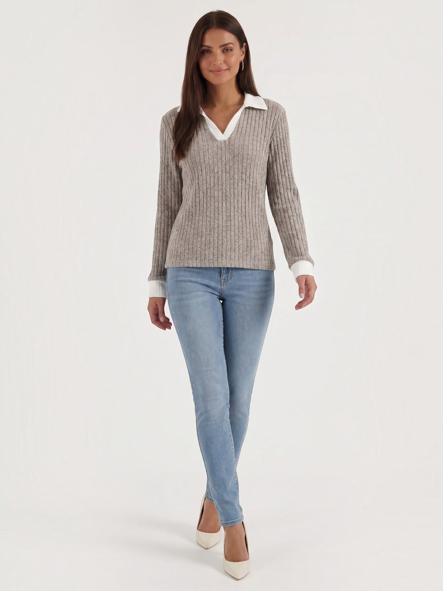 Althea Strickpullover mit V-Ausschnitt