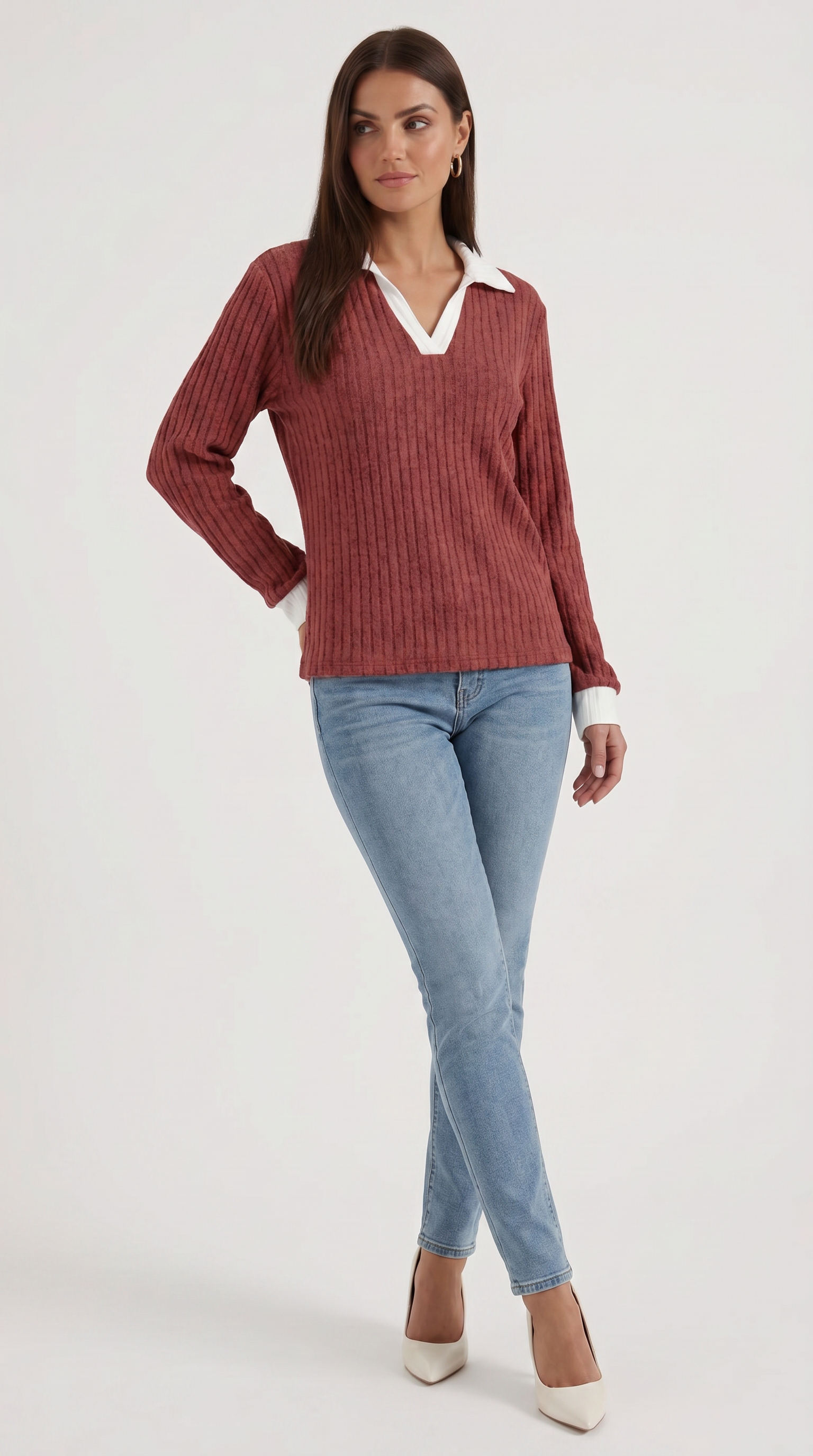 Althea Strickpullover mit V-Ausschnitt
