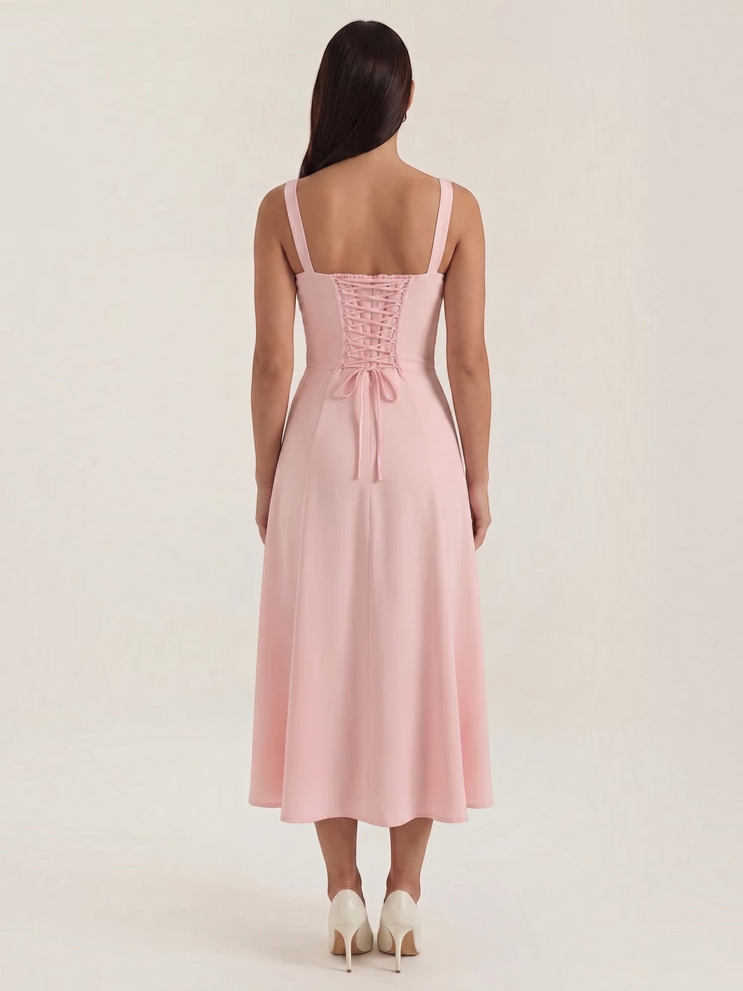 Jade Midikleid mit Schnürung