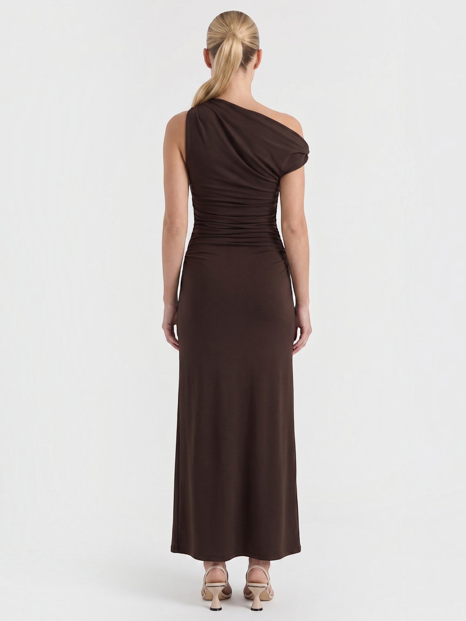 Enid Maxikleid mit One-Shoulder-Träger