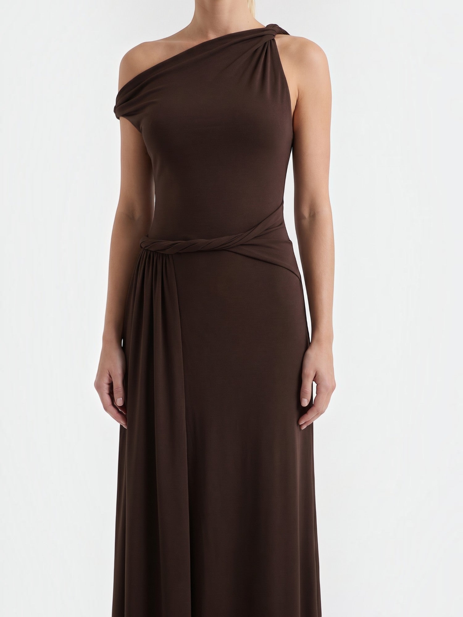 Enid Maxikleid mit One-Shoulder-Träger