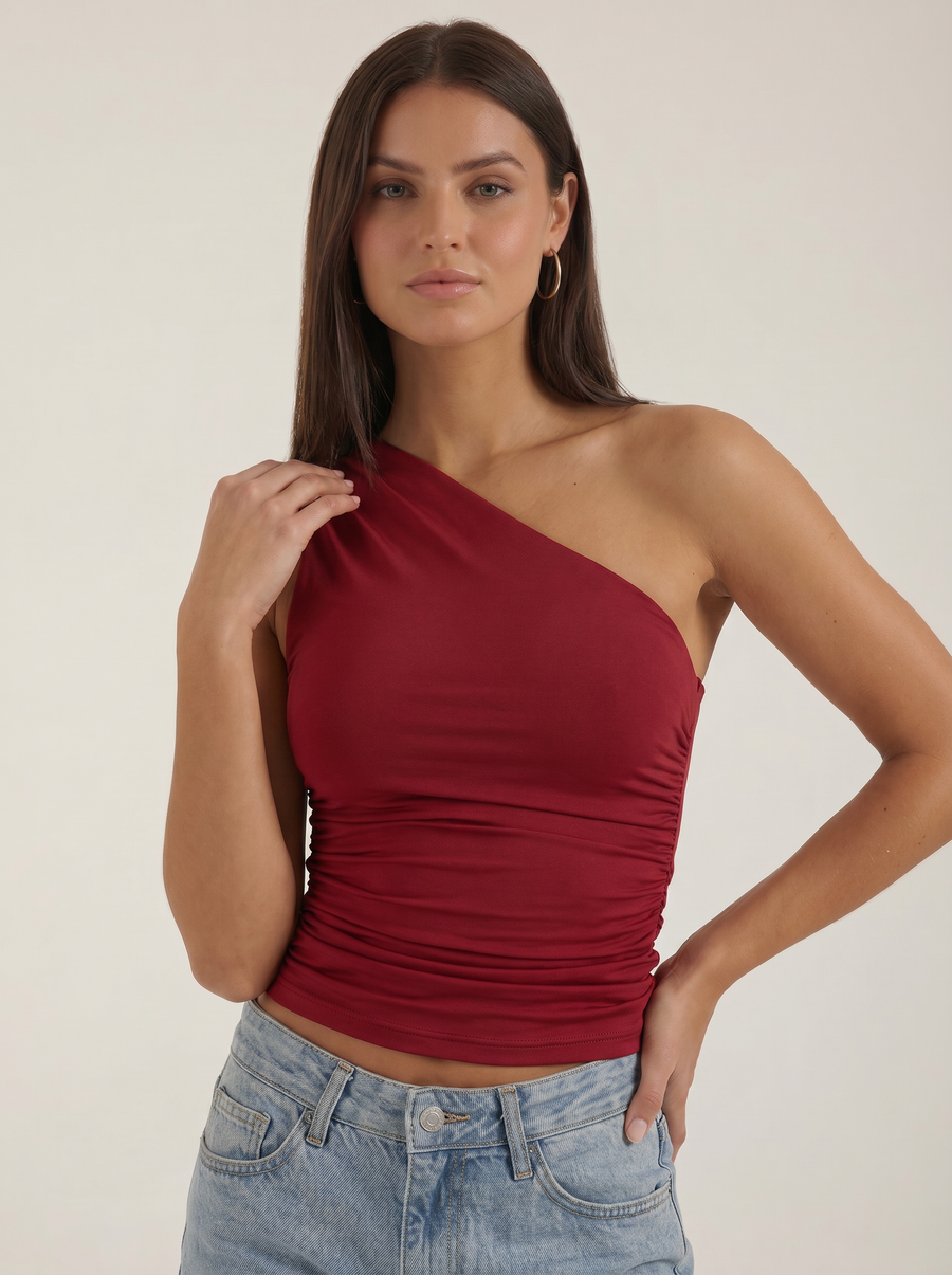 Briony Ärmelloses One-Shoulder-Top