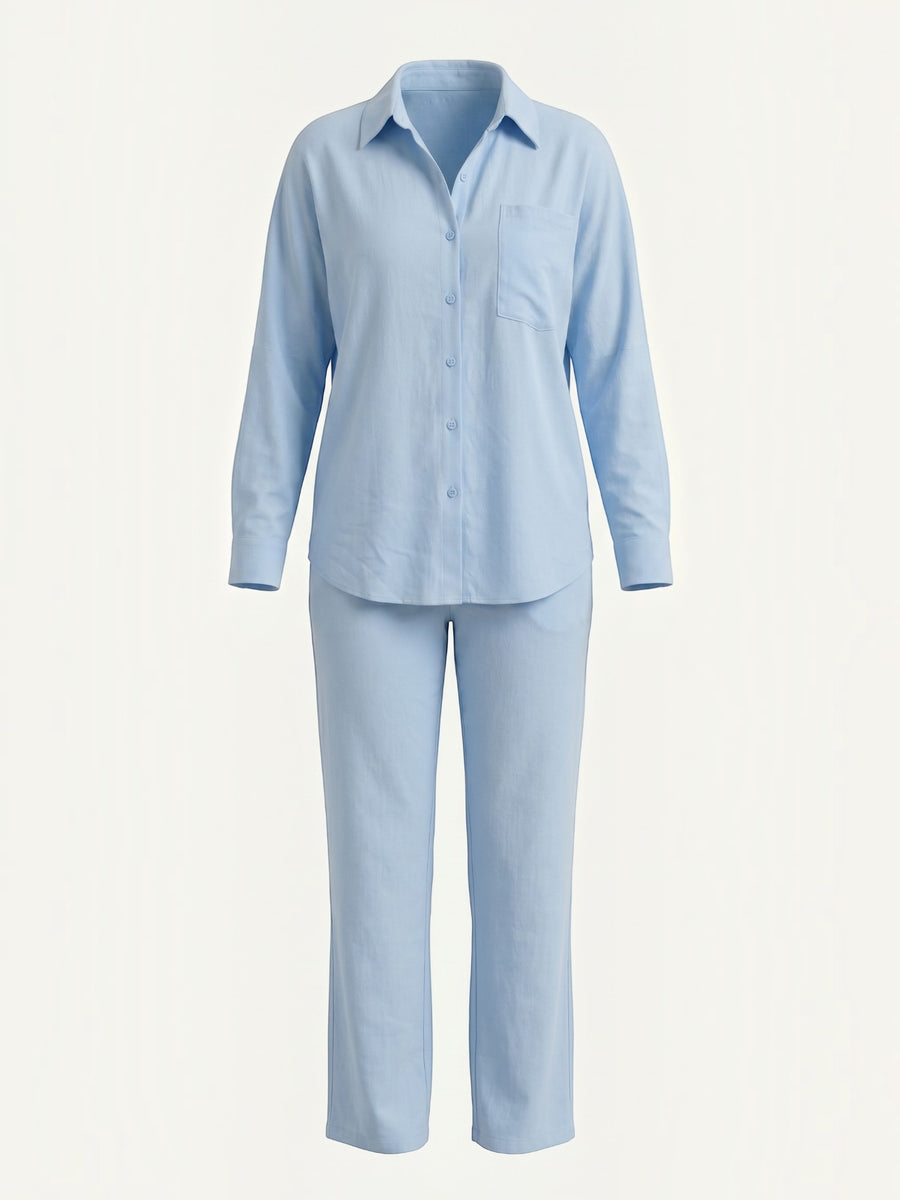 Amber Baumwoll Hosenanzug mit Overshirt