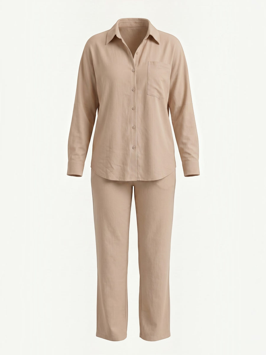 Amber Baumwoll Hosenanzug mit Overshirt