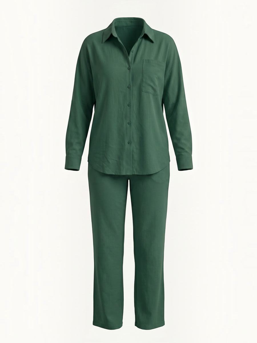 Amber Baumwoll Hosenanzug mit Overshirt
