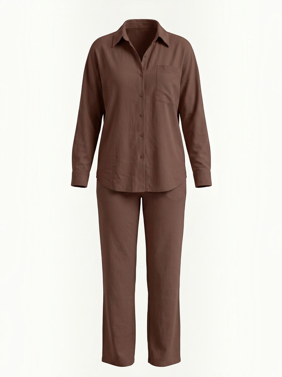 Amber Baumwoll Hosenanzug mit Overshirt