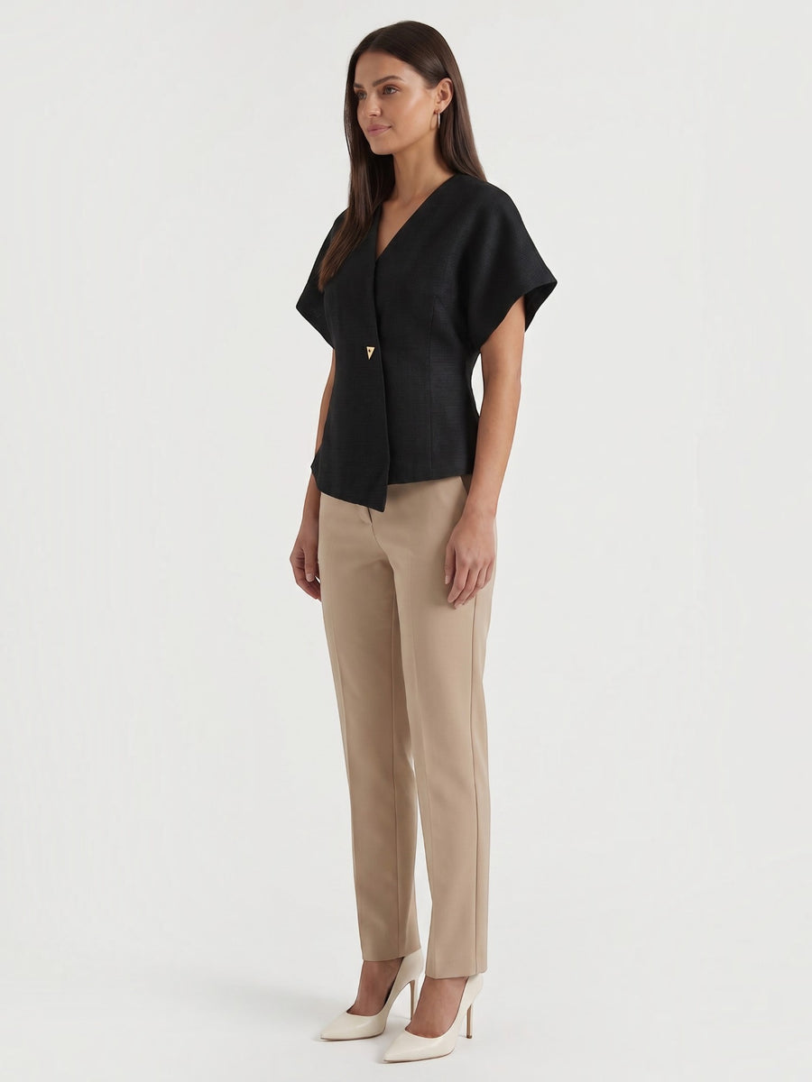 Amira Damen Blazer | Asymmetrische Wickeloptik, Tailliert, 100% Polyester - 9