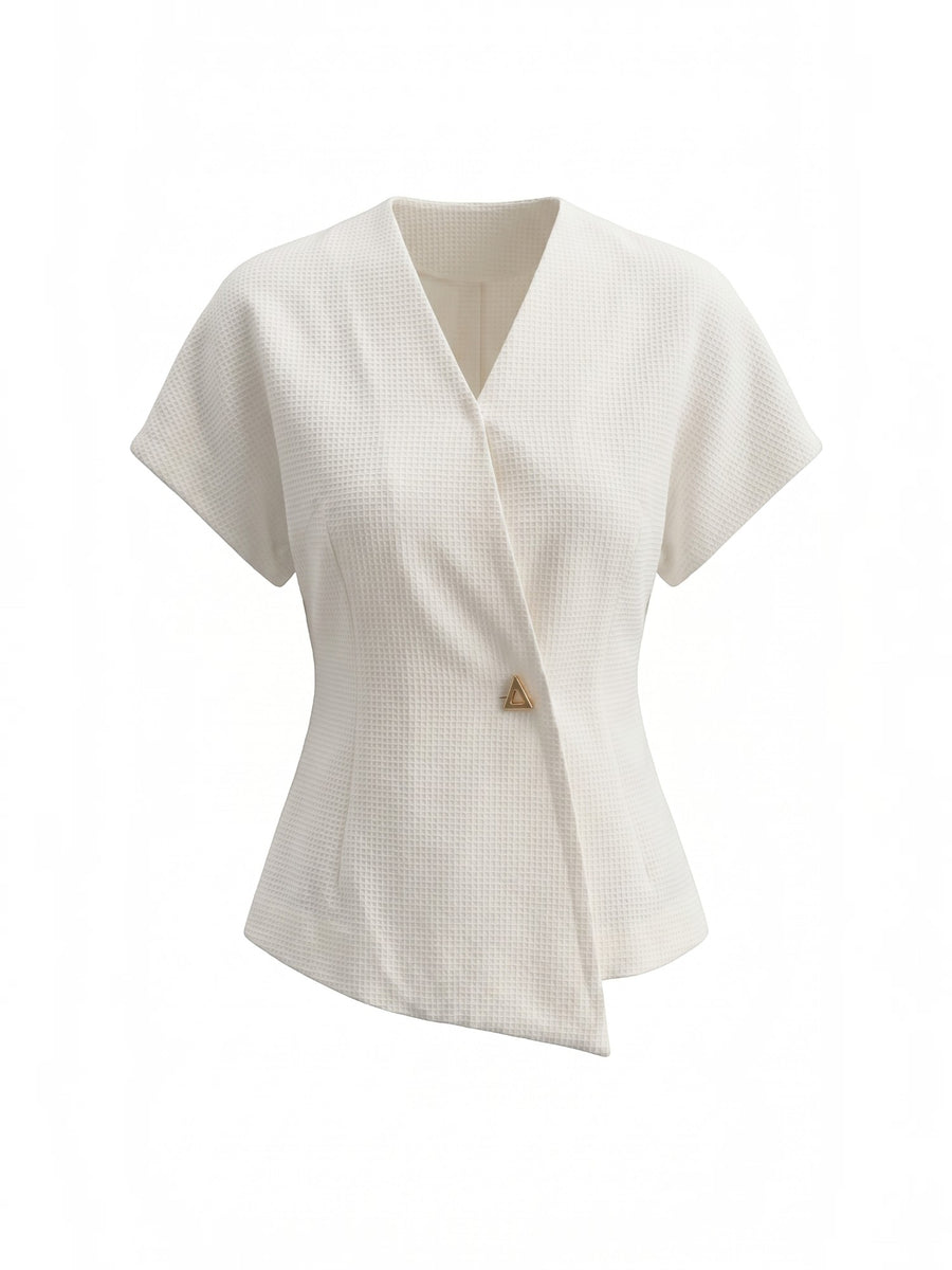 Amira Damen Blazer | Asymmetrische Wickeloptik, Tailliert, 100% Polyester - 6