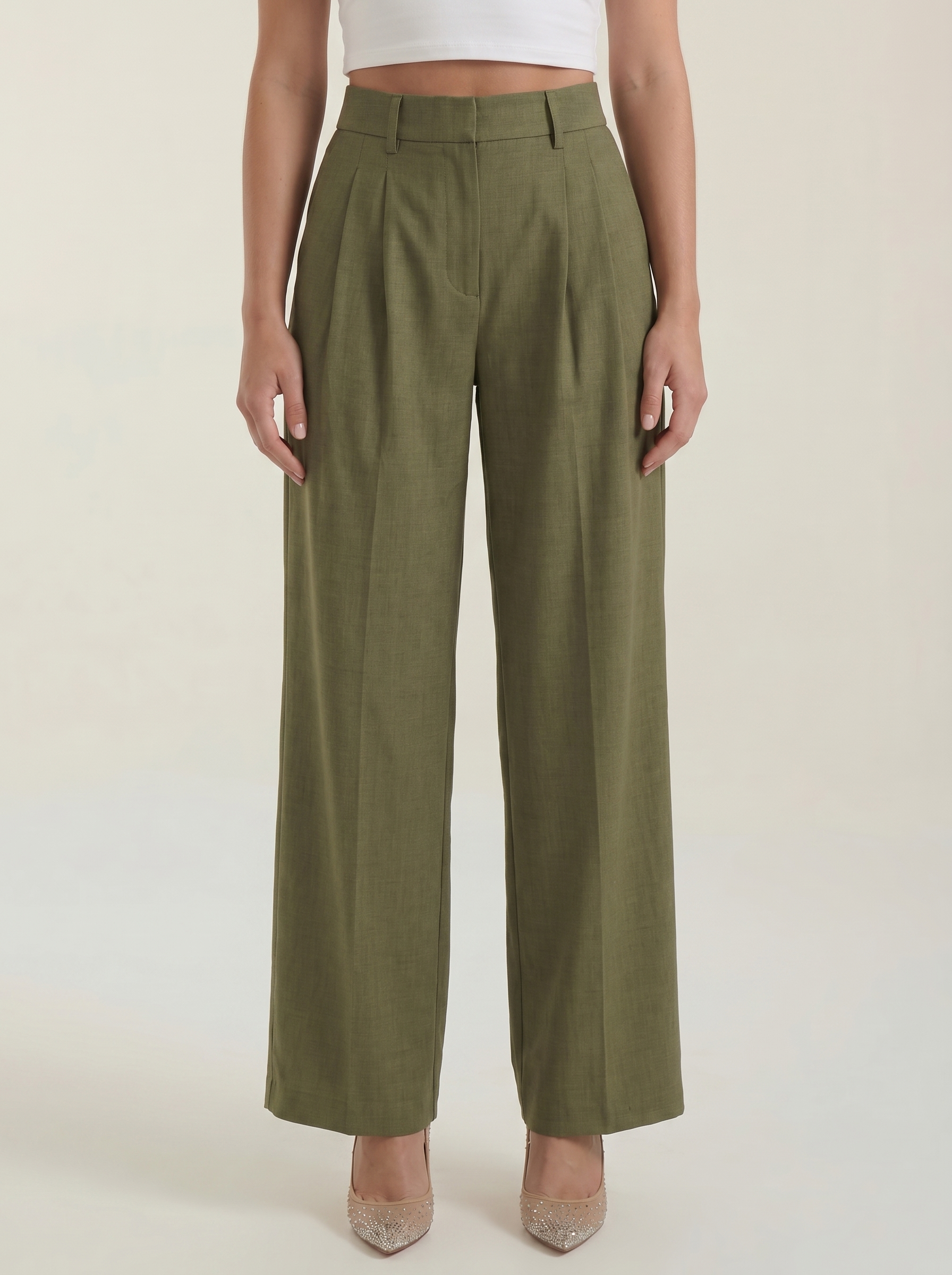 Courtney weite Hose aus Leinenmix