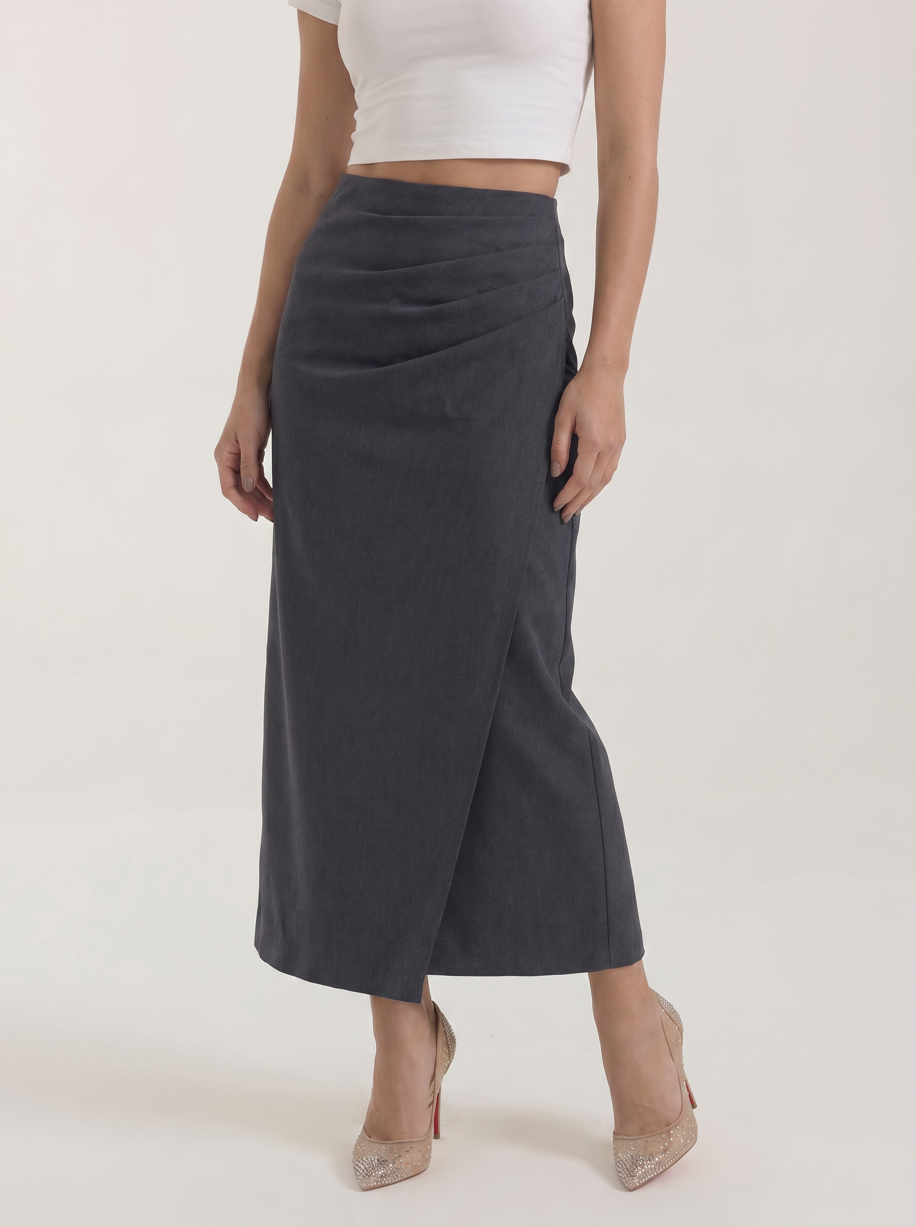 Elsie Baumwoll-Maxirock mit hoher Taille