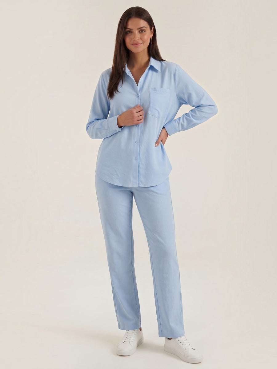 Amber Baumwoll Hosenanzug mit Overshirt