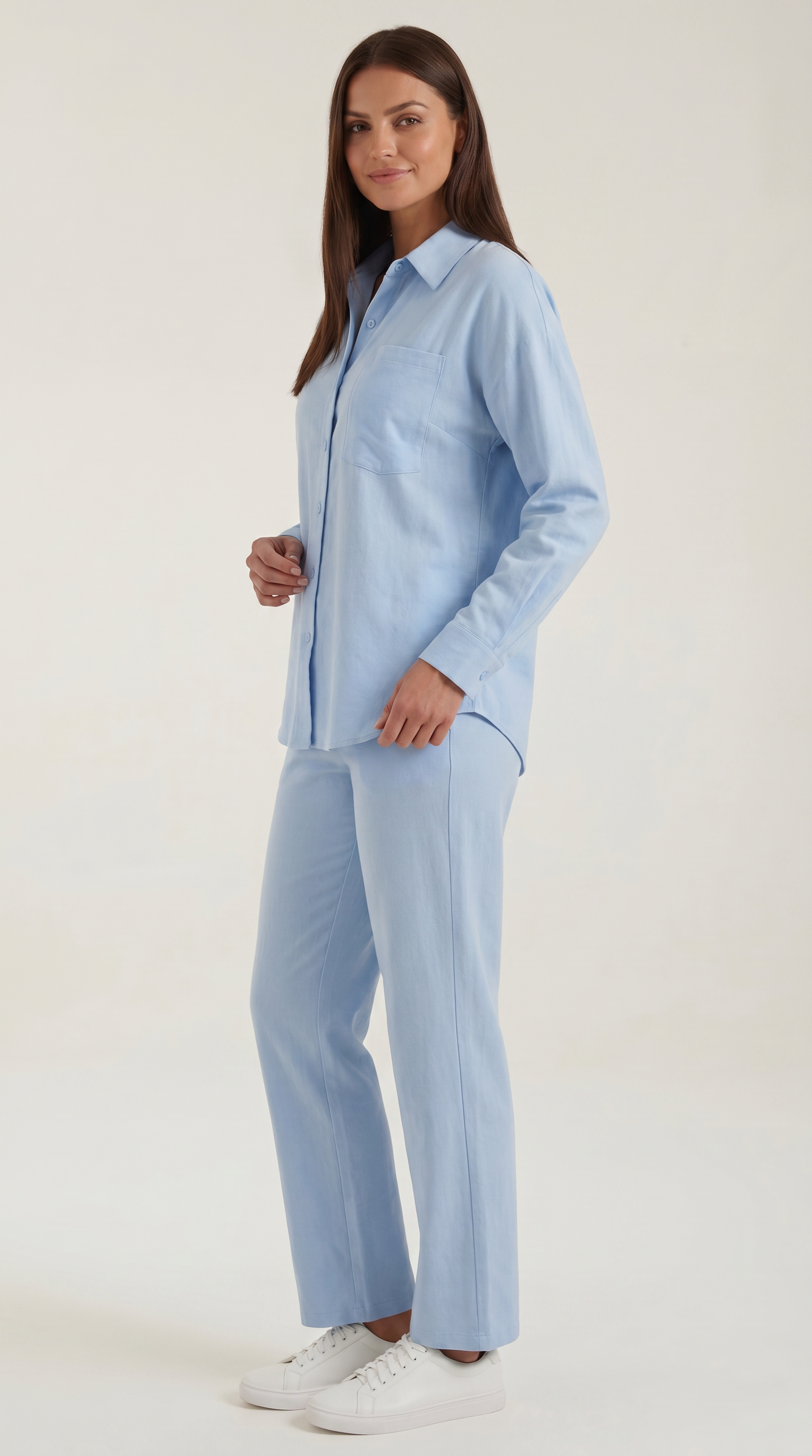 Amber Baumwoll Hosenanzug mit Overshirt