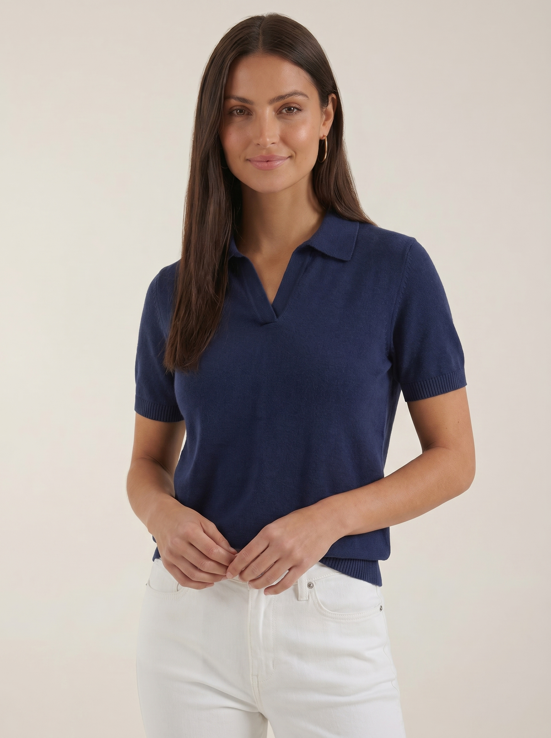 Rita Kurzärmeliges Strick-Polo