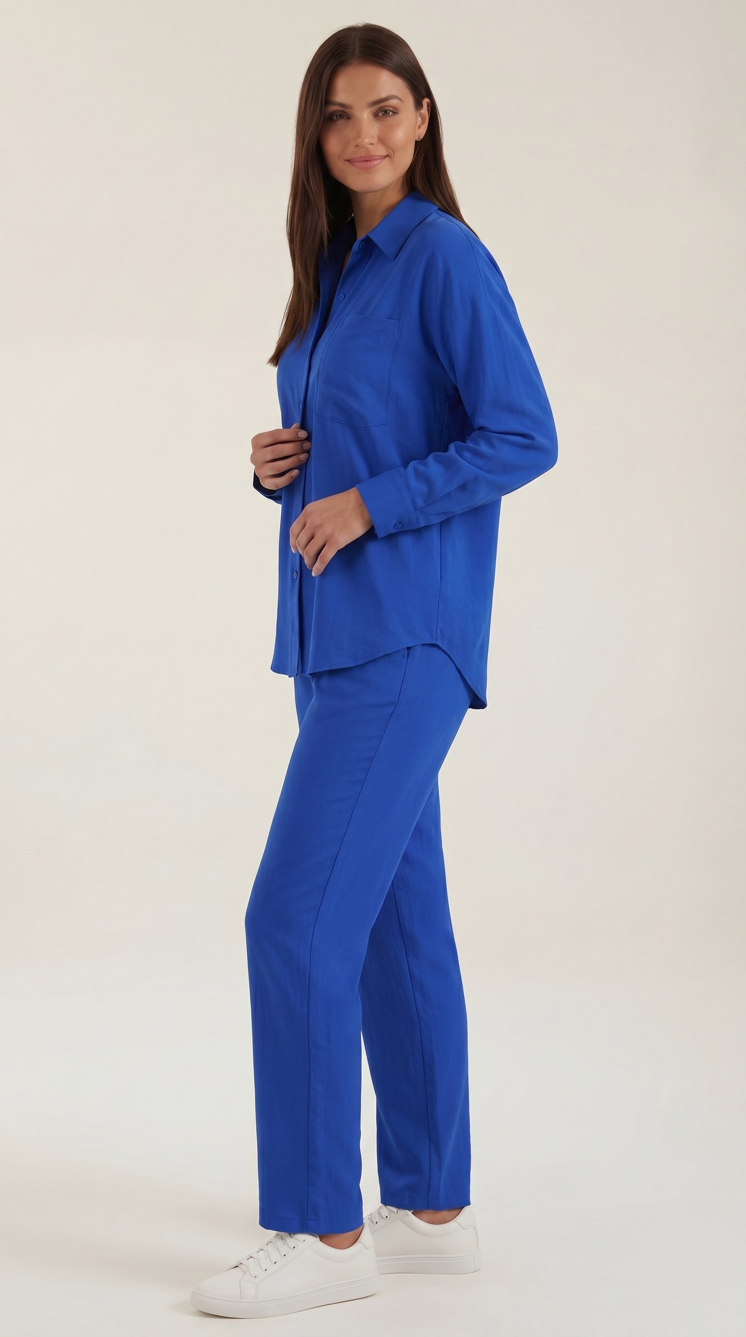 Amber Baumwoll Hosenanzug mit Overshirt