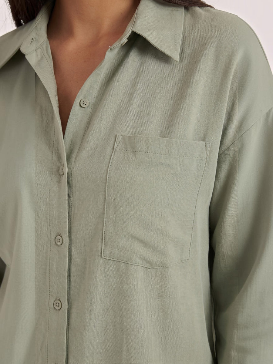 Amber Baumwoll Hosenanzug mit Overshirt