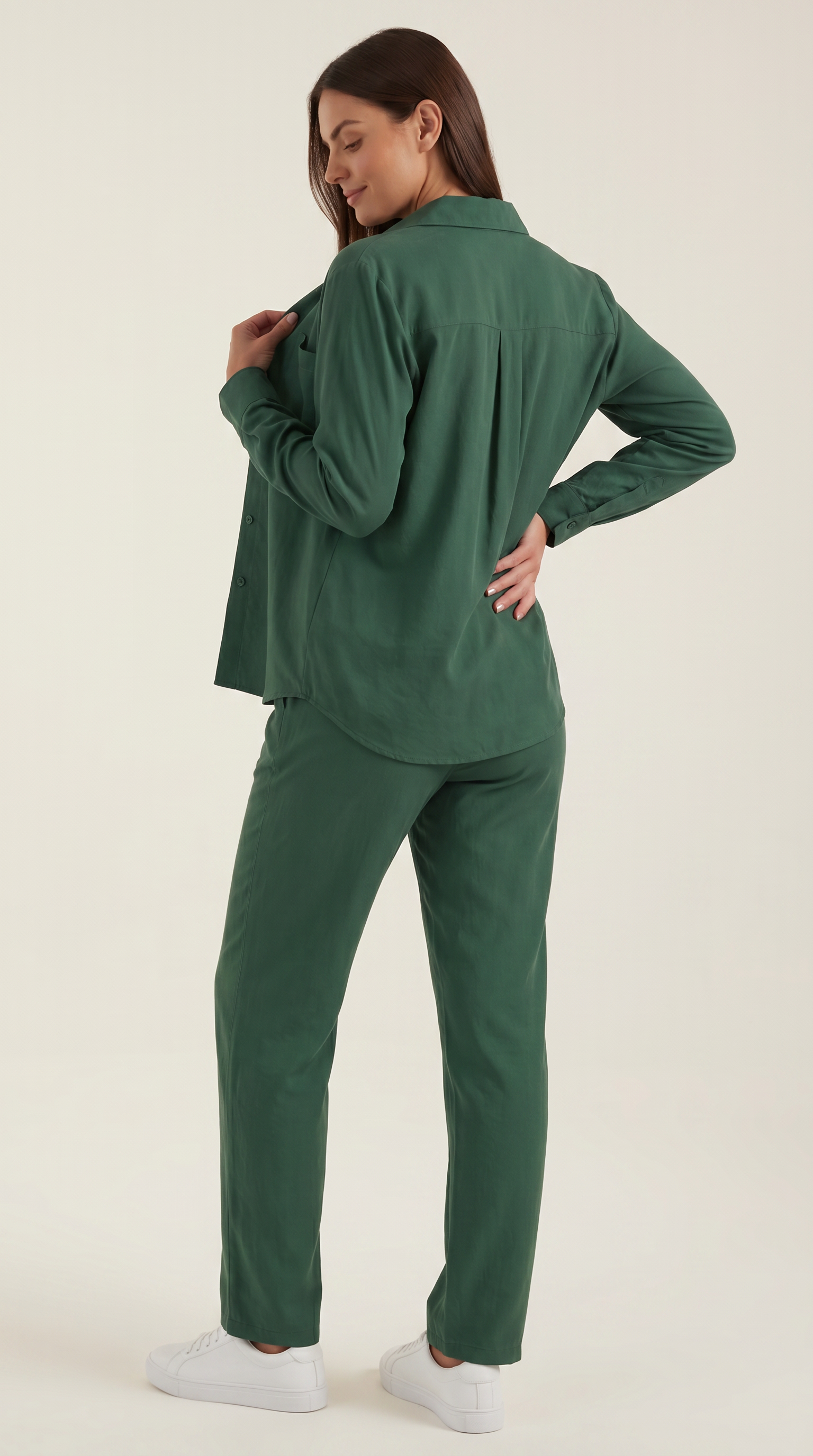 Amber Baumwoll Hosenanzug mit Overshirt