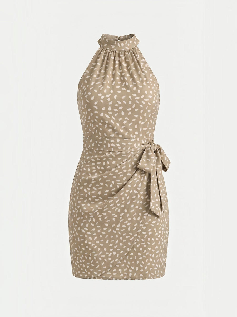 Gillian Minikleid mit Neckholder und Bindedetail