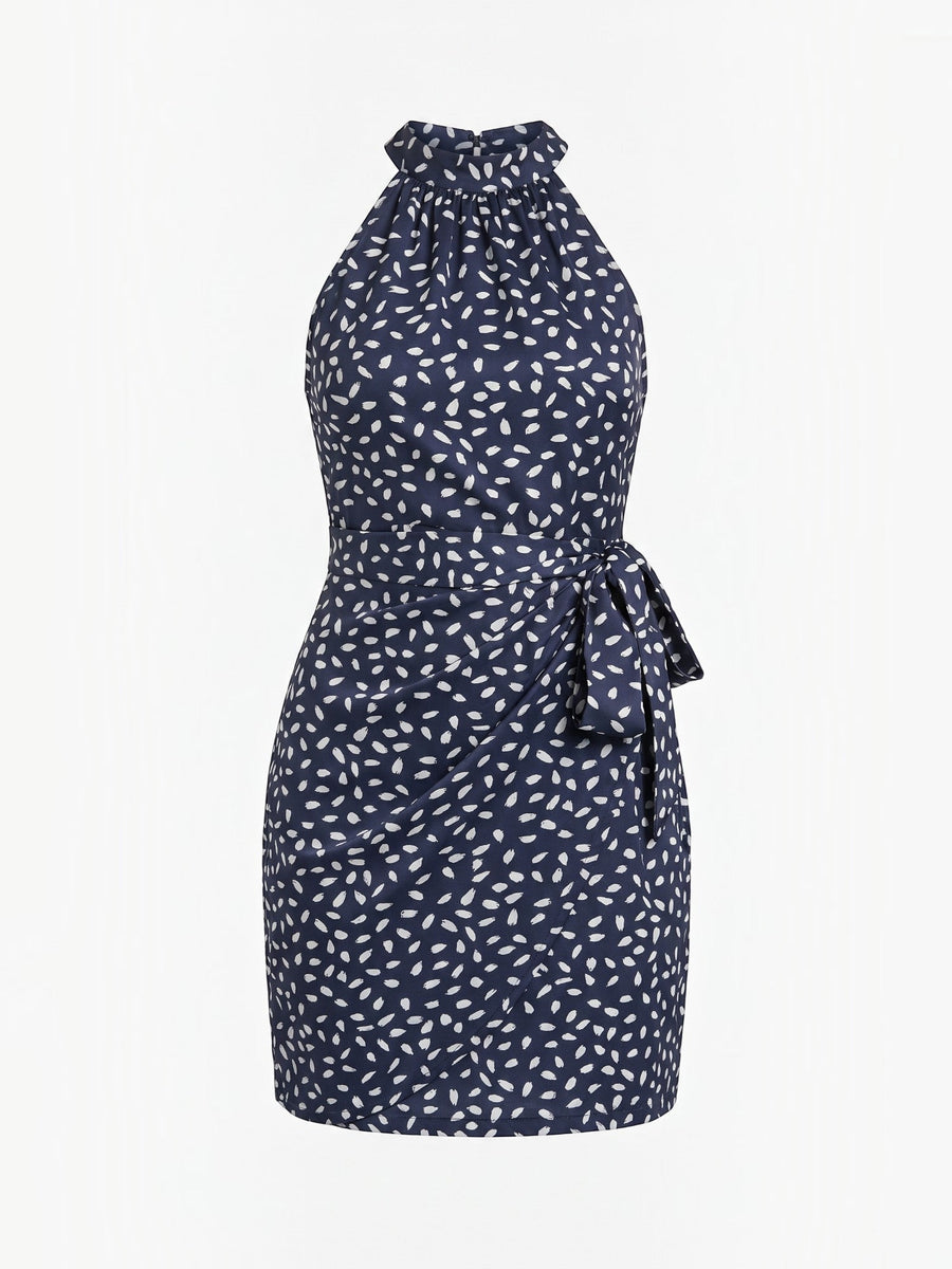Gillian Minikleid mit Neckholder und Bindedetail