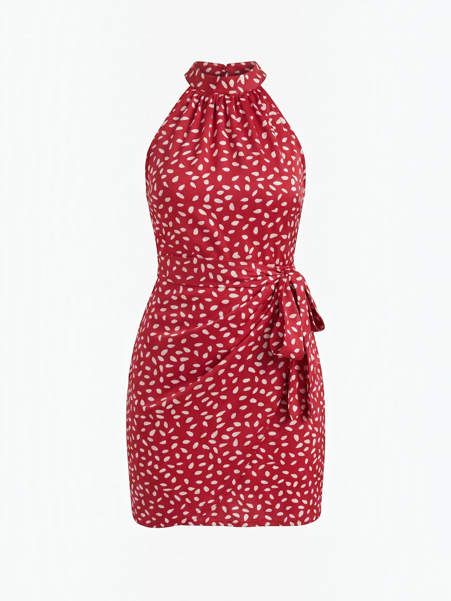 Gillian Minikleid mit Neckholder und Bindedetail