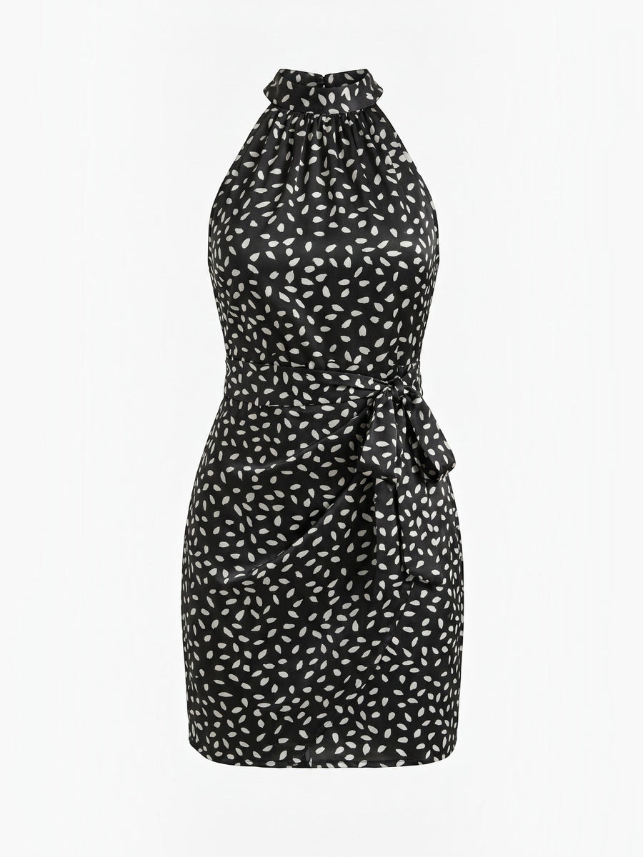 Gillian Minikleid mit Neckholder und Bindedetail