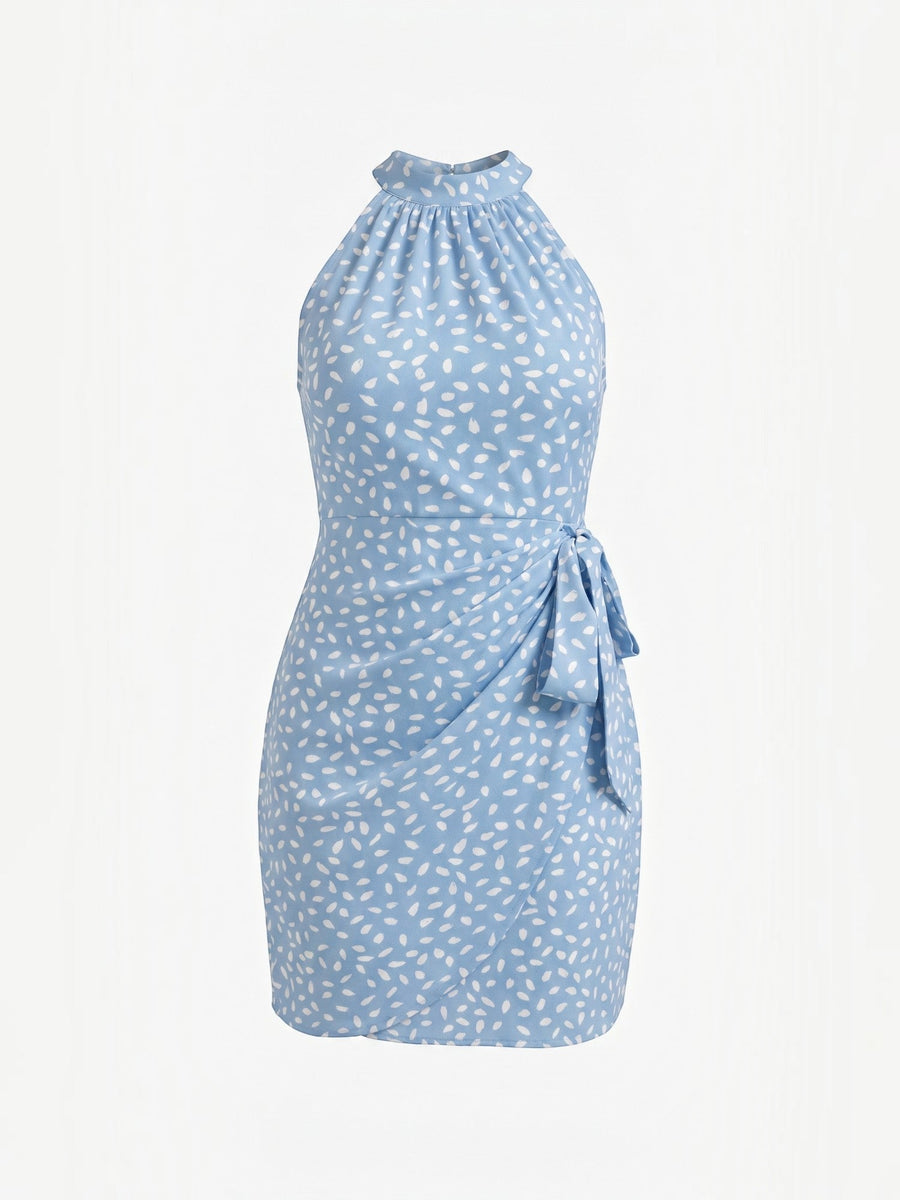 Gillian Minikleid mit Neckholder und Bindedetail
