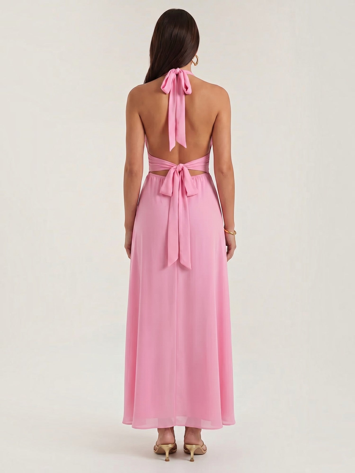 Anya Maxi Abendkleid Neckholder mit Beinschlitz